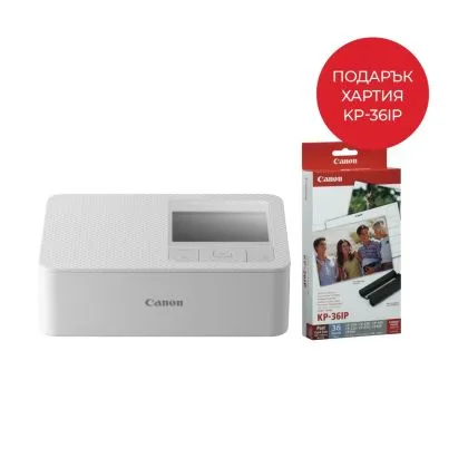 Термосублимационен принтер Canon SELPHY CP1500, white + Color Ink/Paper set KP-36IP (4x6"/10x15cm), 36 sheets