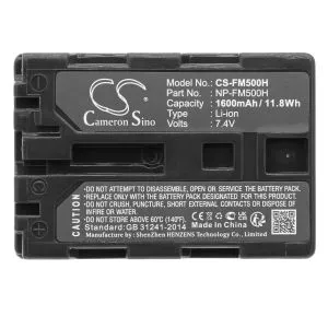 Camera Battery for NPFM500H LiIon 7.2V 1600mAh  Cameron Sino