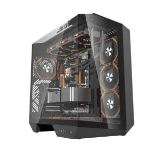 Darkflash кутия Case ATX - DY470 Shadow Black - 4 x 120 mm Infinity Mirror Fans