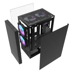 Darkflash Case ATX - A290 Black - 3 x 120 mm RGB fans included