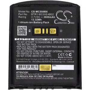Camera Battery for  barcode scanner Symbol MC55 MC5574  LiIon  3.7V 3600mAh Cameron Sino