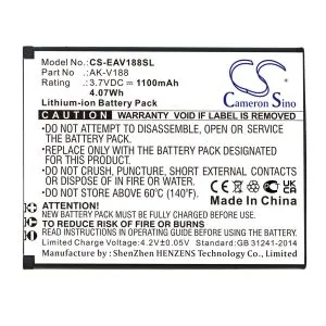 Mobile battery  EMPORIA Touch Smart, Touch Smart 2, Touchsmart V188  AK-V188   LiIon 3,7V 1100mAh CAMERON SINO