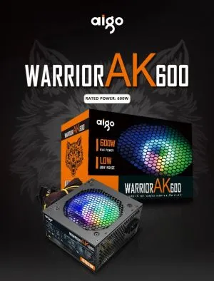 Aigo PSU 600W - Warrior AK600 RGB