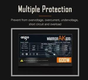 Aigo PSU 600W - Warrior AK600 RGB