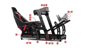 Next Level Racing F-GT Elite Aluminium Simulator Cockpit -Wheel Plate Edition