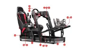 Next Level Racing F-GT Elite Aluminium Simulator Cockpit - Front and Side Mount Edition