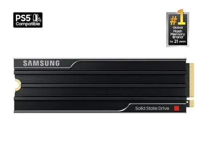 Твърд диск Samsung SSD 9100 PRO 1TB Heatsink PCIe 5.0 NVMe 2.0 M.2  Read 14700 MB/s Write 13300 MB/s