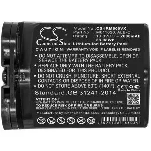 Camera Battery for Vacuum cleaner  iRobot ADD-N1, Braava Jet M6, M611020 ABL-C  LiIon 10,8V 2600mAh CAMERON SINO