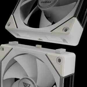 Gamdias Комплект вентилатори Fan Pack 3-in-1 3x120mm - AEOLUS P2-1203 White, Swappable Fan Blades (Reverse Fan Blades Included), Daisy-Chain, Infinity Mirror