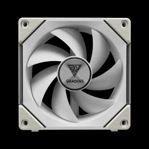 Gamdias Комплект вентилатори Fan Pack 3-in-1 3x120mm - AEOLUS P2-1203 White, Swappable Fan Blades (Reverse Fan Blades Included), Daisy-Chain, Infinity Mirror