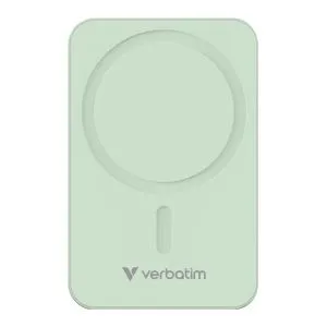Външна батерия Verbatim Charge 'n' Go Essentials Power Bank Magnetic Wireless 20000mAh Green