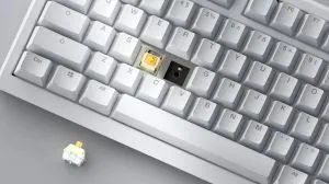 Ducky професионална геймърска механична клавиатура Professional Gaming Mechanical Keyboard One X Wireless White - Ducky AI Switches [Linear]