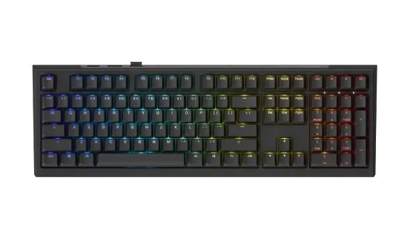 Ducky Professional Gaming Mechanical Keyboard One X Wireless Black - Ducky AI Switches [Linear], Bluetooth, 2.4G
