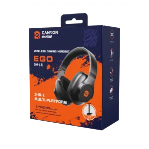 CANYON headset EGO GH-16 3in1 2.4Ghz+BT White