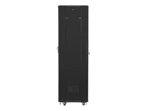 Комуникационен шкаф Lanberg rack cabinet 19" free-standing 42U / 600x600 self-assembly flat pack, black