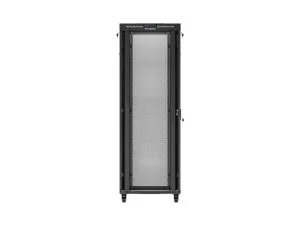 Комуникационен шкаф Lanberg rack cabinet 19" free-standing 47U/800X800 (FLAT PACK) with mesh door LCD black