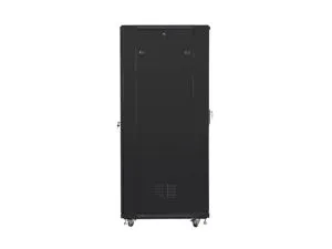 Комуникационен шкаф Lanberg rack cabinet 19" free-standing 47U / 800x800 self-assembly flat pack, black