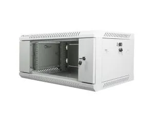 Комуникационен шкаф Lanberg rack cabinet 19" wall-mount 4U / 600x450 for self-assembly (flat pack), grey