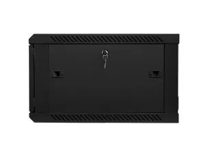 Комуникационен шкаф Lanberg rack cabinet 19" wall-mount 6U / 600x600 for self-assembly (flat pack), black