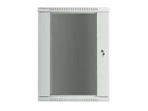 Комуникационен шкаф Lanberg rack cabinet 19" wall-mount 18U / 600x600 for self-assembly (flat pack), grey