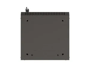 Комуникационен шкаф Lanberg rack cabinet 10" wall-mount 4U/300x300 (flat pack) with glass door black