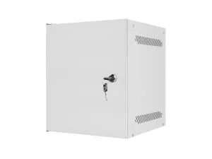 Комуникационен шкаф Lanberg rack cabinet 10" wall-mount 6U/280x310 for self-assembly with metal door grey (flat pack)