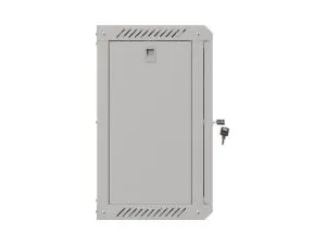 Комуникационен шкаф Lanberg rack cabinet 10" wall-mount 9U/300x300 (flat pack) with glass door grey