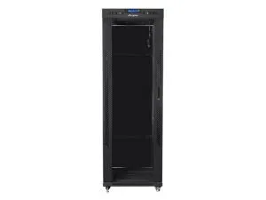 Комуникационен шкаф Lanberg rack cabinet 19" free-standing 37U/800x1000 (flat pack) with glass door lcd black v2