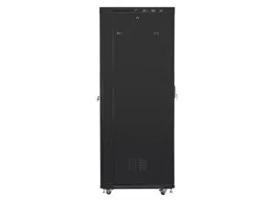 Комуникационен шкаф Lanberg rack cabinet 19" free-standing 42U/800x1000 (flat pack) with glass door lcd black v2
