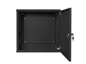 Комуникационен шкаф Lanberg rack cabinet 19" wall-mount 6U+3u/540x200 low-profile black (assembled)