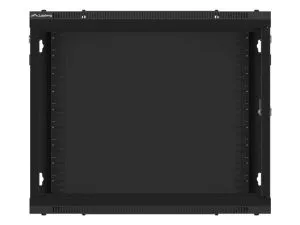 Комуникационен шкаф Lanberg rack cabinet 19" wall-mount 9U/600x600 for self-assembly with metal door black (flat pack)