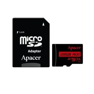 Apacer microSDXC 128GB UHS-I U1 V10 A1 Class10, Adapter - AP128GMCSX10UB-R