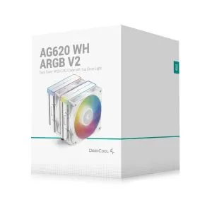 DeepCool охладител CPU Cooler AG620 WH - Addressable RGB V2, Dual-Tower - LGA1700/AM5