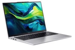 Лаптоп Acer Aspire Lite 16, AL16-52P-50A8, i5 1334U (up to 4.60GHz, 12MB), 16" WUXGA (1920 x 1200)IPS, 1*16GB DDR5 4800MHz (1 slot free), 512GB PCIe NVMe SSD, Intel Iris Xe Graphics, 2.0MP FHD Cam, Wi-Fi 6AX201+BT 5.1, No OS, Silver