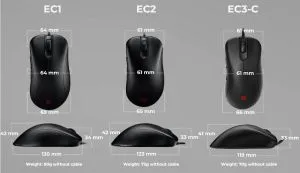 Геймърска мишка ZOWIE EC1-C, Черен