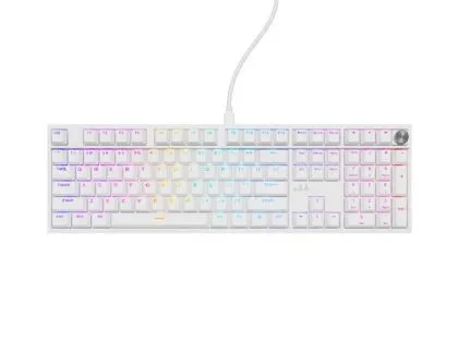 Клавиатура Genesis Mechanical Gaming Keyboard Thor 404 White RGB Backlight Gateron Yellow Pro, US Layout