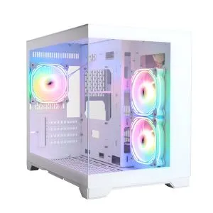 1stPlayer Case mATX - MV6-TP White - 3 fans included