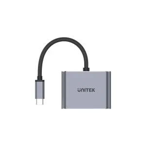 Unitek Docking Station Type-C 4-in-1 - uHUB Q4+ Lite D1049A - USB-C PD100W x 1, HDMI x 1, VGA, USB2.0 x 1