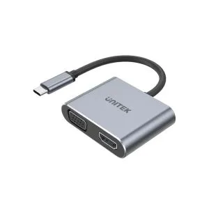 Unitek Docking Station Type-C 4-in-1 - uHUB Q4+ Lite D1049A - USB-C PD100W x 1, HDMI x 1, VGA, USB2.0 x 1