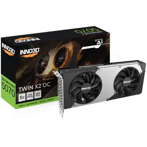 INNO3D NVIDIA RTX 5070 X2 12GB GDDR7 192bit, 2542MHz / 28Gbps, 3x DP, 1x HDMI, 2 fans 2 slot