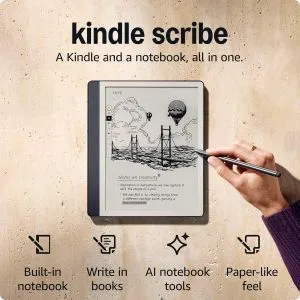 Amazon Kindle Scribe (2024) reader 64GB - 10.2" - w Premium Pen - tungsten
