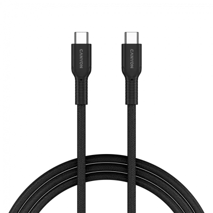 CANYON cable OnWire 60CL C-C 60W COLOR Braided 1m Black