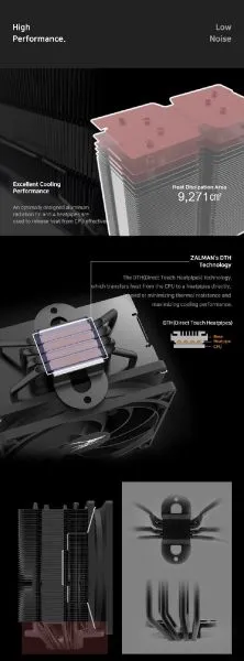 Cooler procesor Zalman Cooler CPU CNPS10X PERFORMA BLACK
