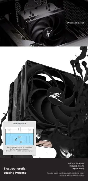 Cooler procesor Zalman Cooler CPU CNPS10X PERFORMA BLACK