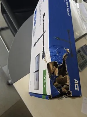 Стойка за 2 мониторa ACT AC8302, за бюро, Регулируема, 32", 2x8 кг, Черна - нарушена опаковка
