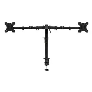 Стойка за 2 мониторa ACT AC8302, за бюро, Регулируема, 32", 2x8 кг, Черна - нарушена опаковка