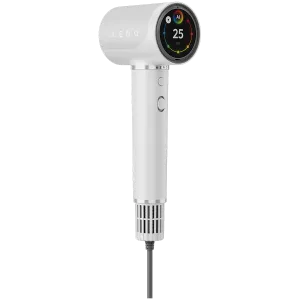 High Speed Hair Dryer, White, 220V-240V~50-60Hz, 1500W, Voice Control, Ionizer, Touch LCD, Infrared Nursing, Infrared Distance Protection, AI Control, Gravity Sensor 110000RPM, Noise less than 67dB
