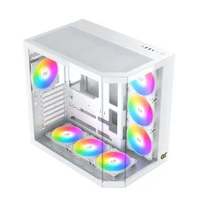 Xigmatek кутия Case EATX - Cubi II Arctic - 7 ARGB Fans