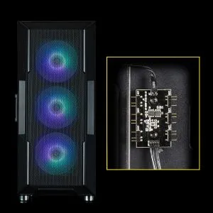 Zalman кутия Case ATX - i3 NEO ARGB Black - Mesh, aRGB, Tempered Glass