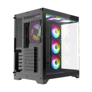 Gamemax Case ATX - HYPE-A Black - 4 x 120 mm Addressable RGB fans